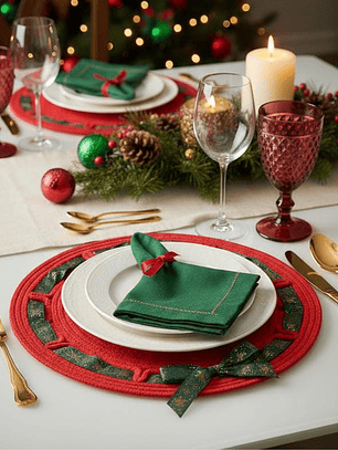 Pack de 2 Individuales Premium Decorativos de Navidad 38cm