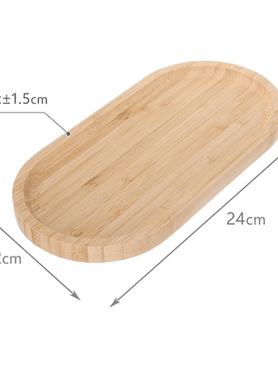Tabla de Bambú Para Picoteo, Ovalada.