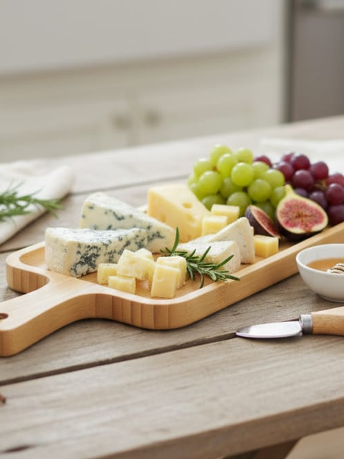 Tabla de Bambú con Mango para Servir. 2