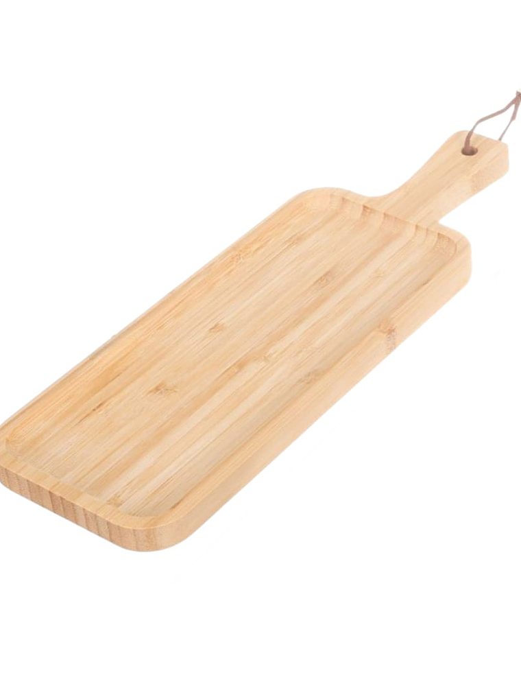 Tabla de Bambú con Mango para Servir. 1