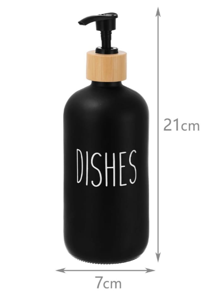 Set de 2 Dispensadores de Vidrio Con Detalles de Bambu 350ml  3