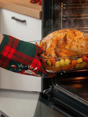 2 Set de Guantes y  Agarraderas Para Horno Navideñas Material Resistente 