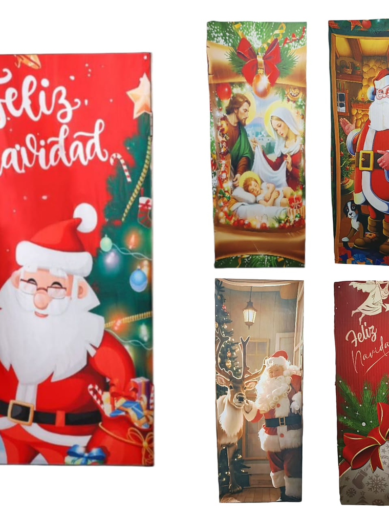 Funda navideña para puerta, Elasticada 210x100cm 1