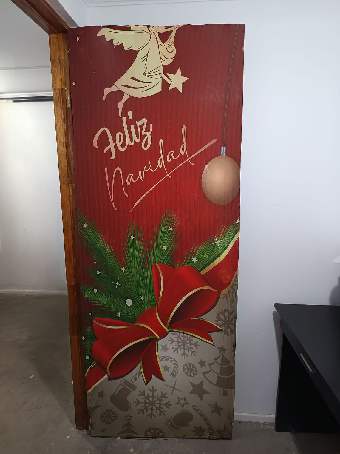 Funda navideña para puerta, Elasticada 210x100cm 5