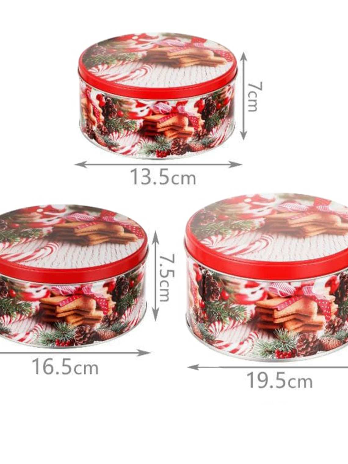 Juego De 3 Cajas De Latas Organizadora Navideña 3