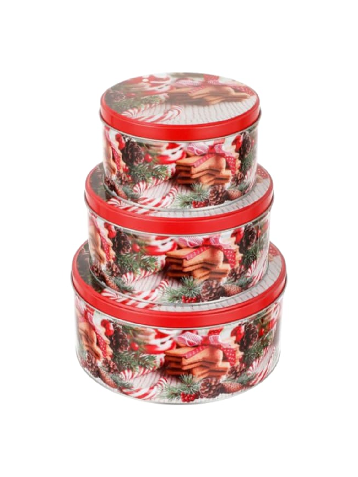 Juego De 3 Cajas De Latas Organizadora Navideña 4