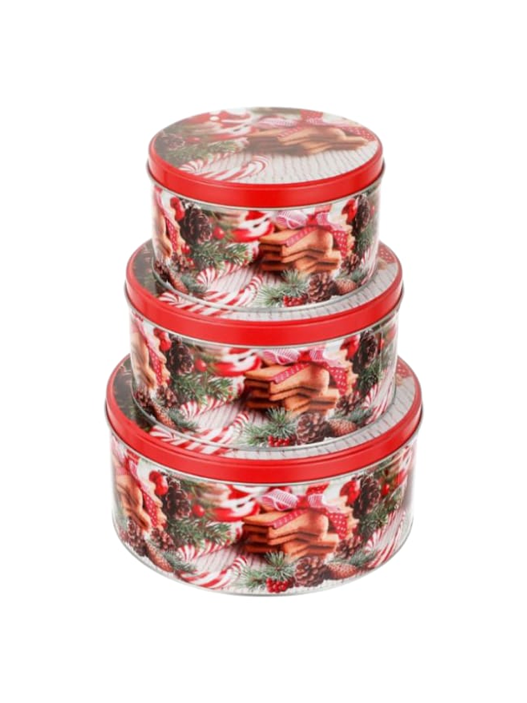 Juego De 3 Cajas De Latas Organizadora Navideña 4