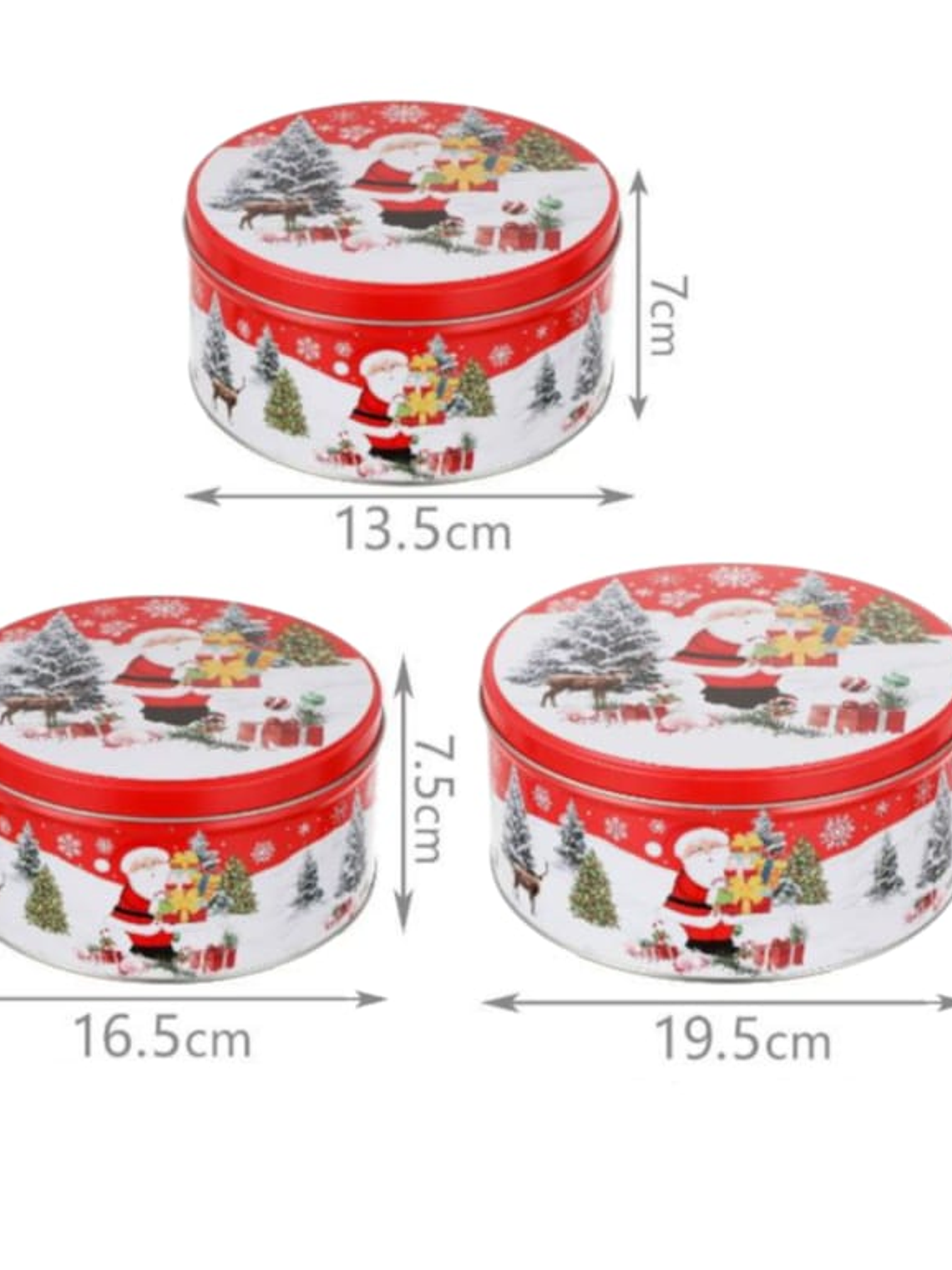 Juego De 3 Cajas De Latas Organizadora Navideña 3