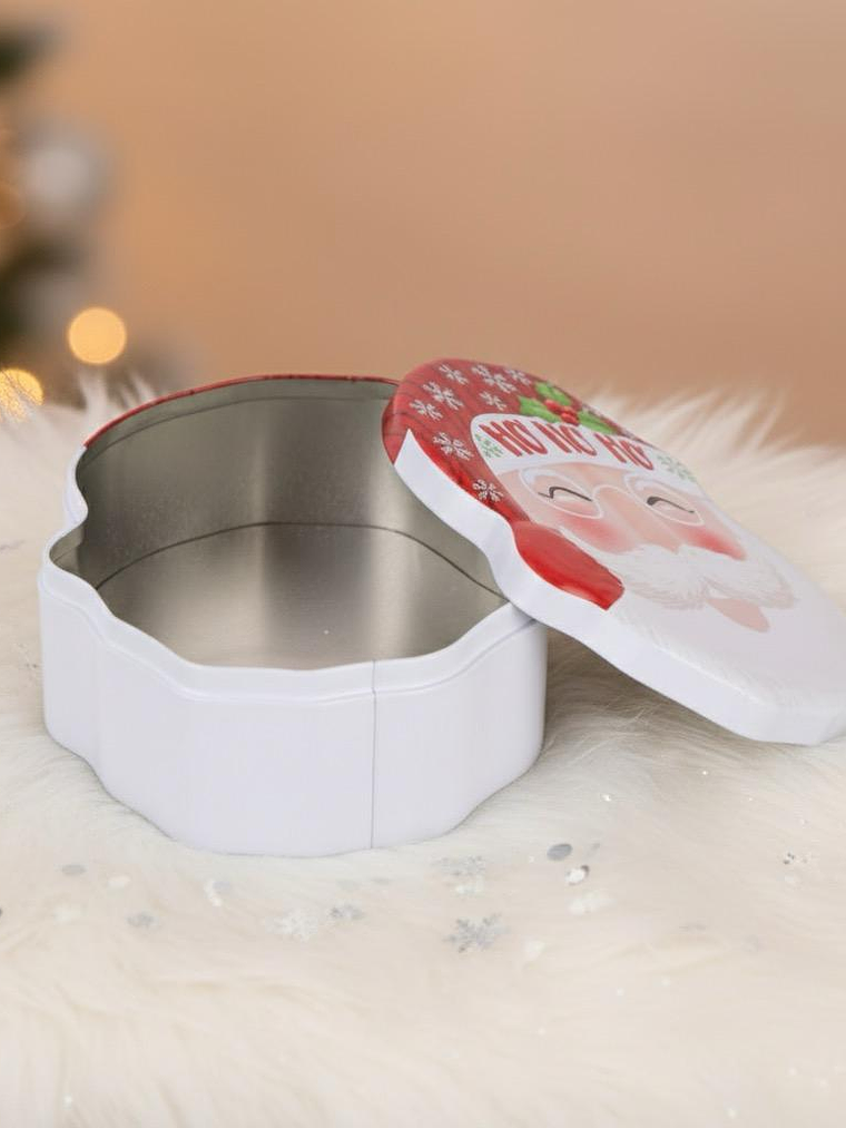 Set De 2 Caja De Lata Decorativa Deseño Papa Noel Homey 1