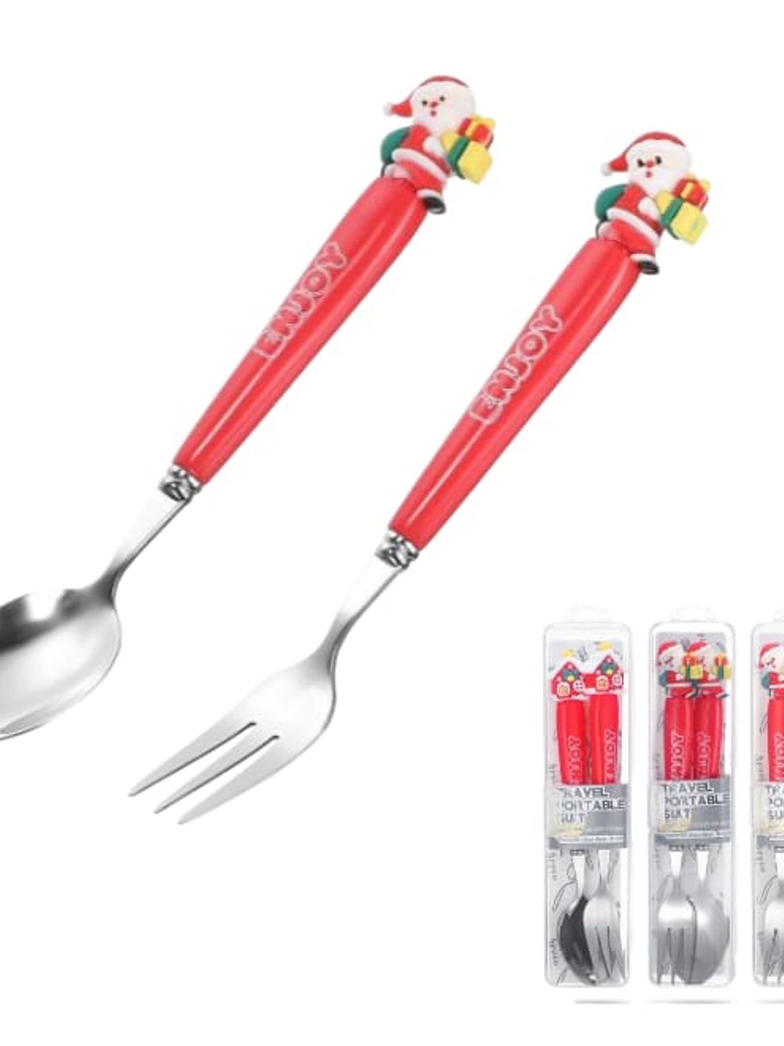 2 Juegos de Cubiertos De Navidad Decorativos Homey De Metal 2