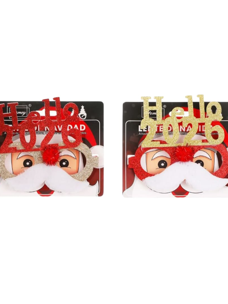 Set De 3 Lentes Decorativos Año Nuevo 2