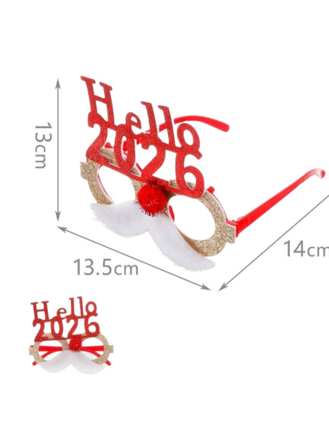 Set De 3 Lentes Decorativos Año Nuevo 3