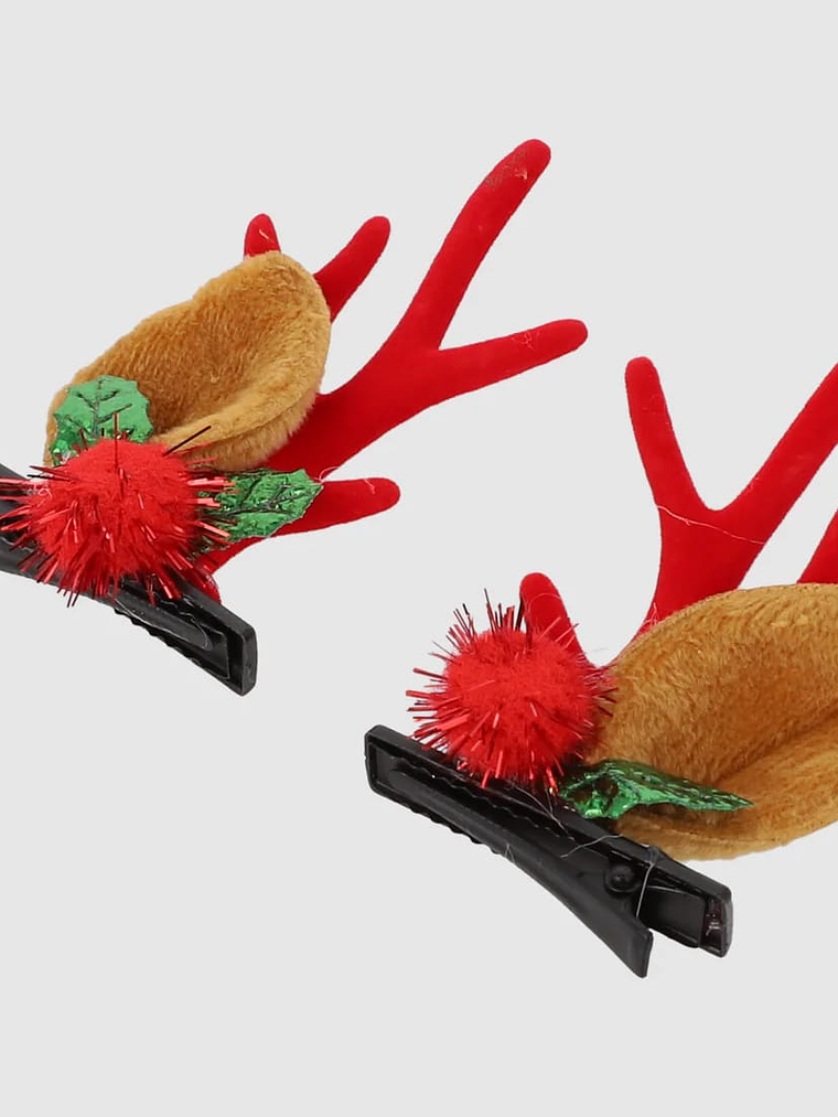 Set De 8 Pinzas De Pelo Navidad  4