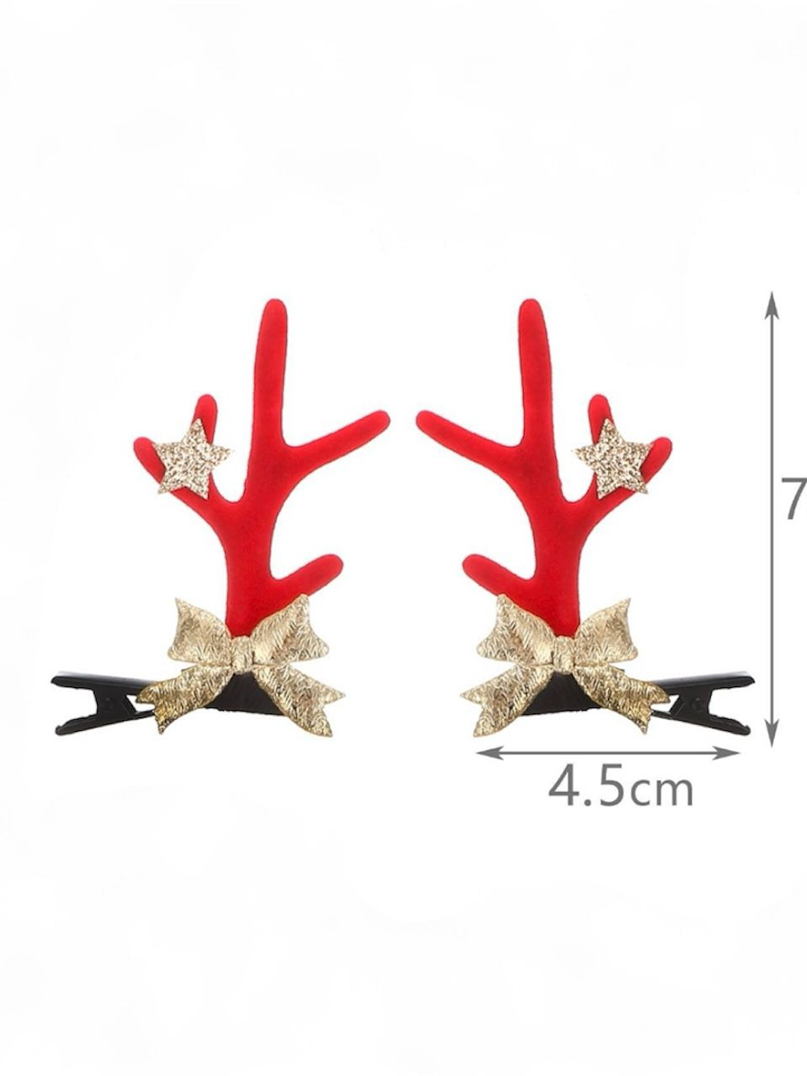 Set De 8 Pinzas De Pelo Navidad  3