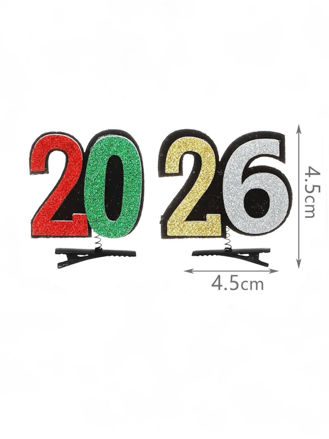 Set De 8 Pinzas De Pelo Año Nuevo 3