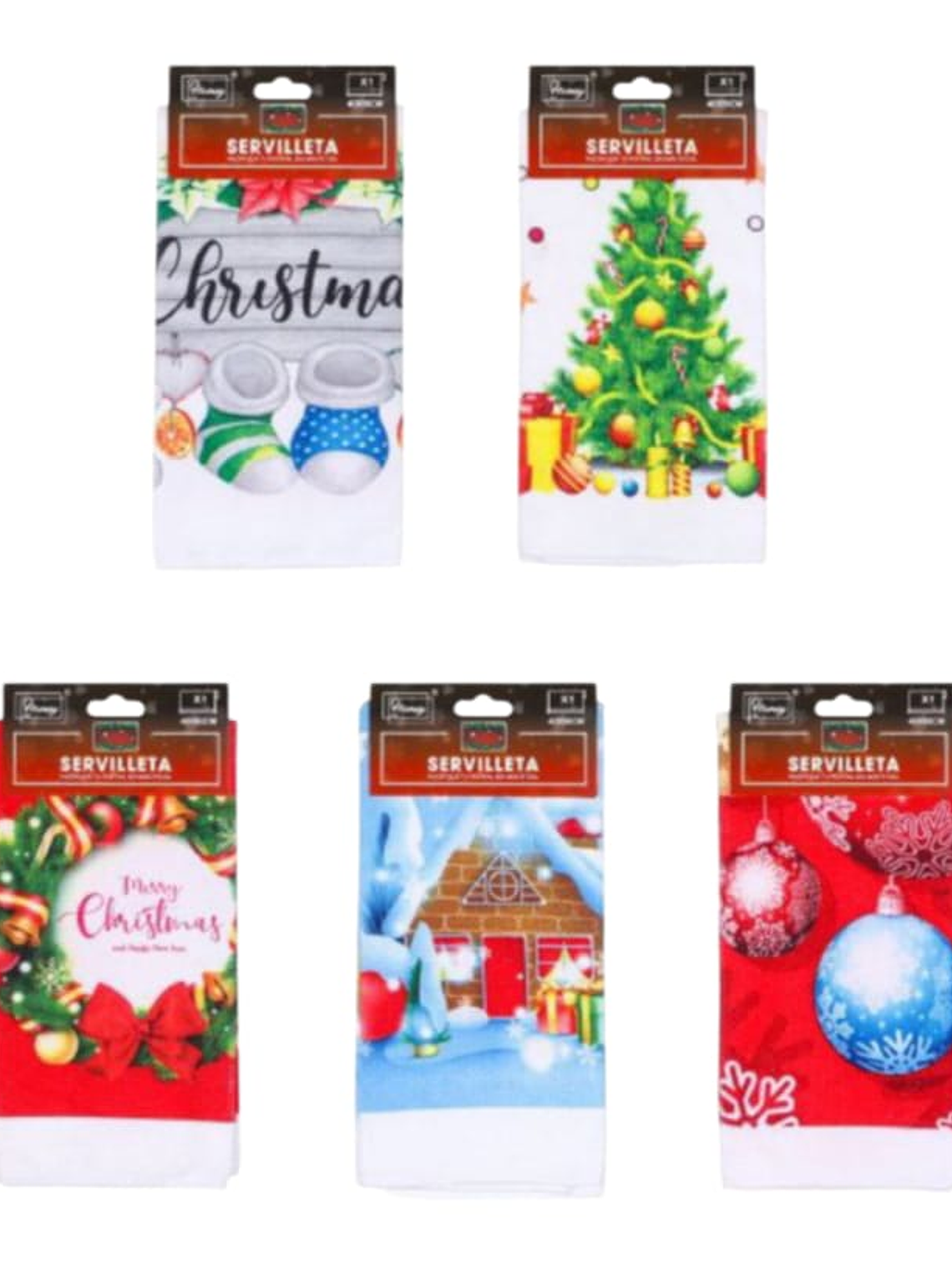 Set de 3 Paños de Cocina Decorativos de Navidad Absorbente 3