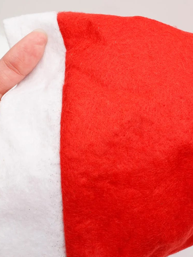 Paquete de 12 Gorros De Navidad Santa Claus Rojo Con Borde Blanco 2