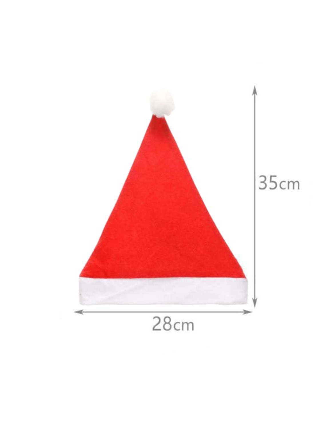 Paquete de 12 Gorros De Navidad Santa Claus Rojo Con Borde Blanco 5