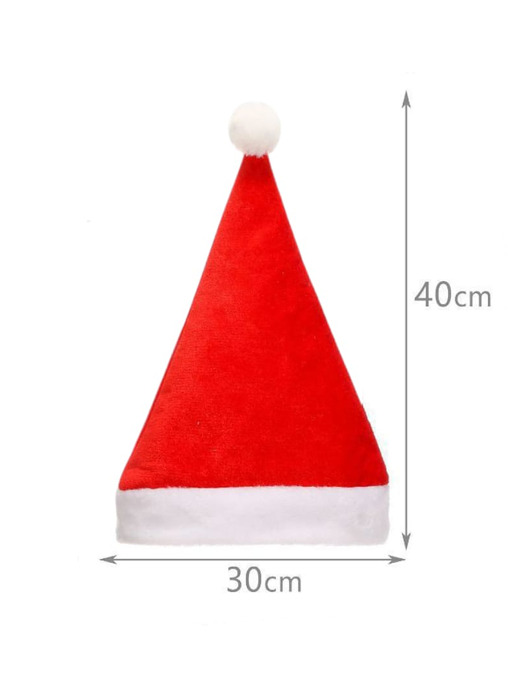 Set De 2 Gorros De Navidad Rojos Con Luces 40x30cm 3