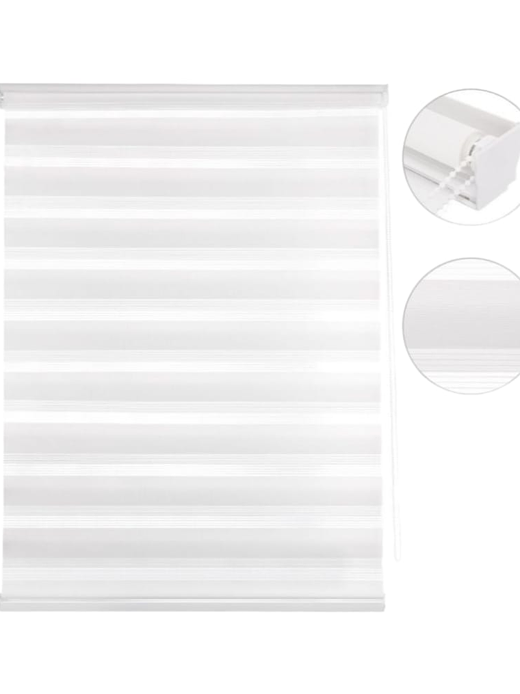 Cortina Roller dúo Blanca 60x200cm, PVC. 1