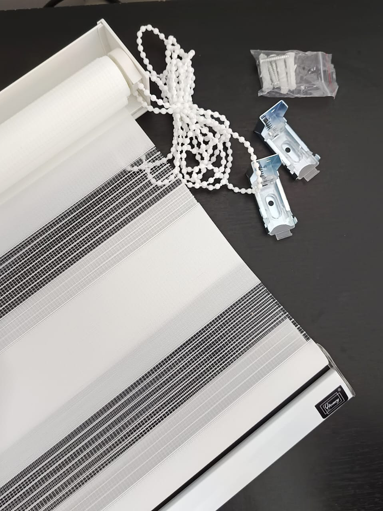 Cortina Roller dúo Blanca 60x200cm, PVC. 4