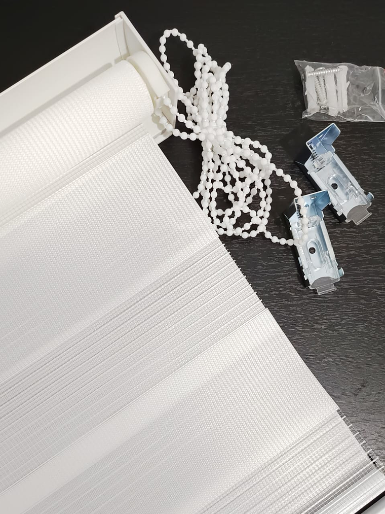 Cortina Roller dúo Blanca 60x200cm, PVC. 5