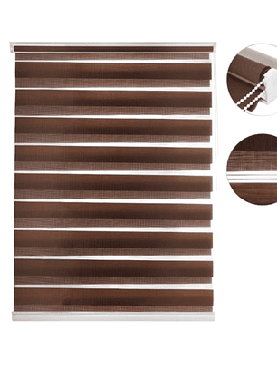 Cortina Roller Duo Cafe 60x200Cm, PVC.