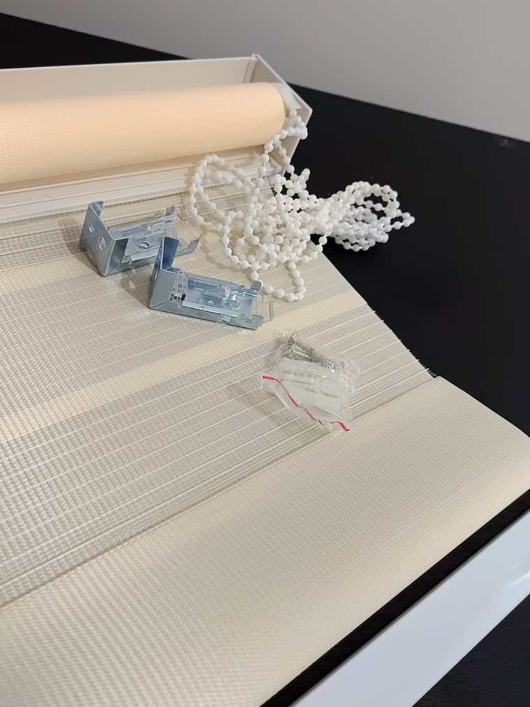 Cortina Roller dúo Beige 60x200cm, PVC. 3