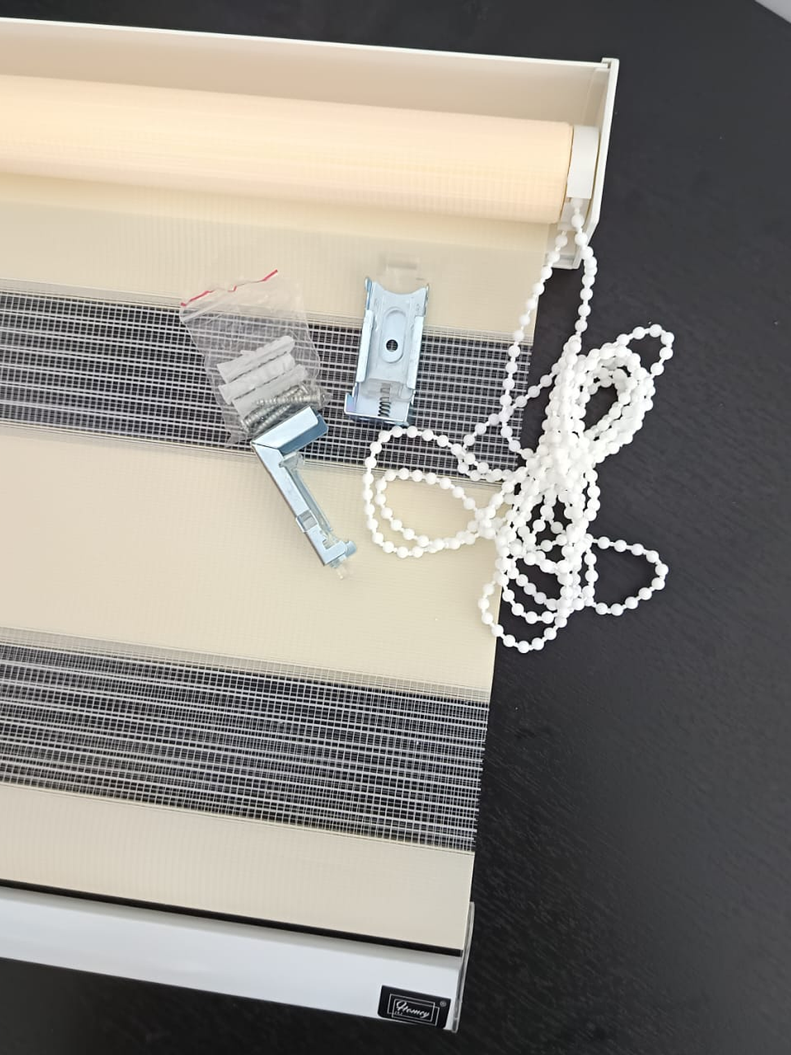 Cortina Roller dúo Beige 60x200cm, PVC. 4