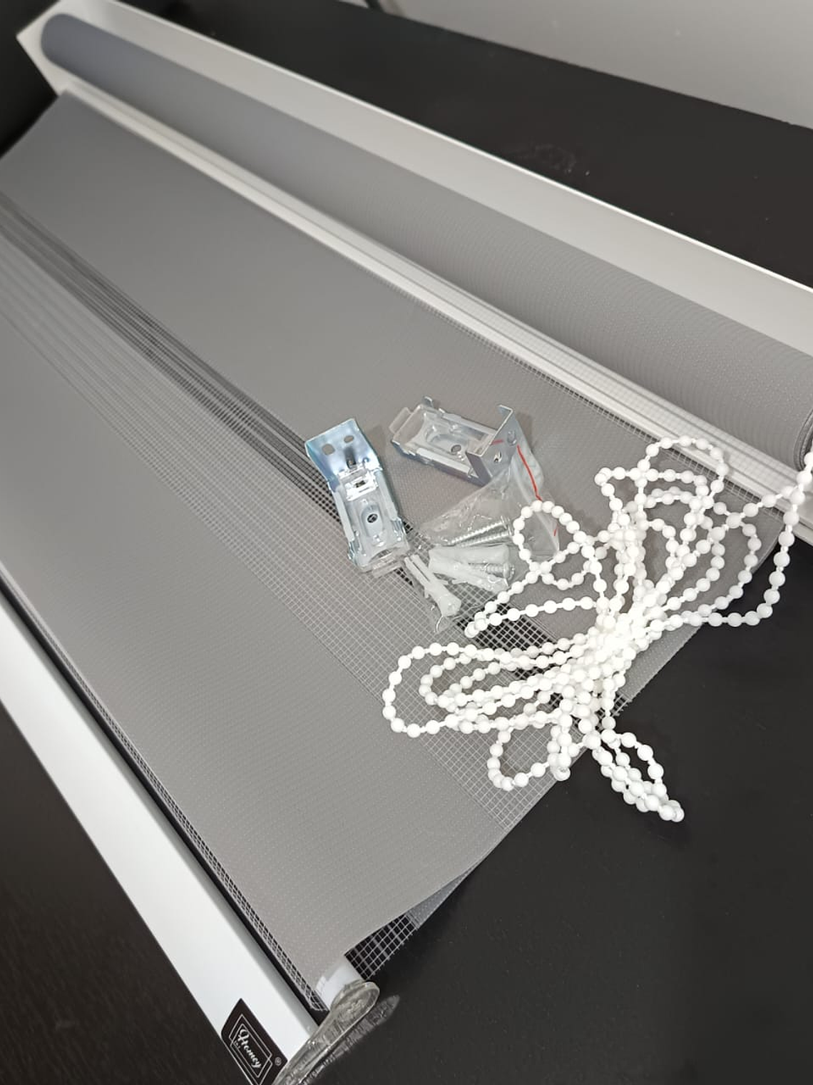 Cortina Roller dúo Gris 60x200cm, PVC. 2