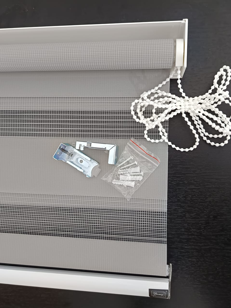 Cortina Roller dúo Gris 60x200cm, PVC. 6