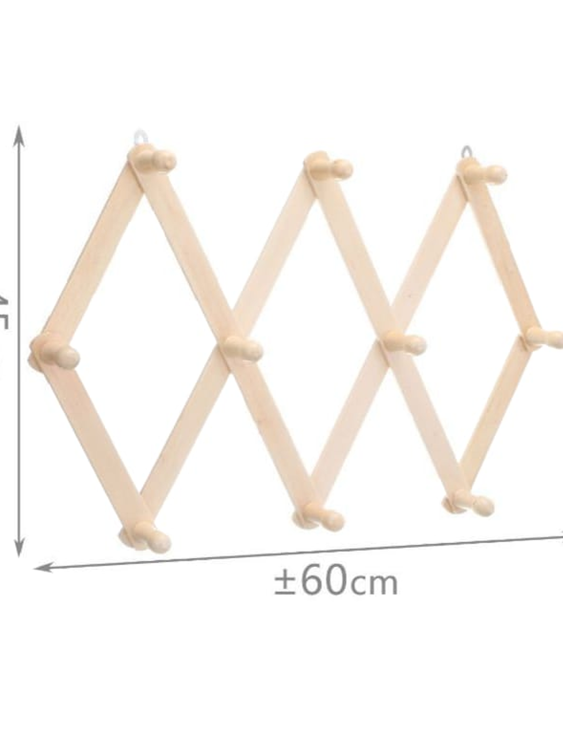 Colgador De Pared, Perchero De Bambú, Extensible. 5