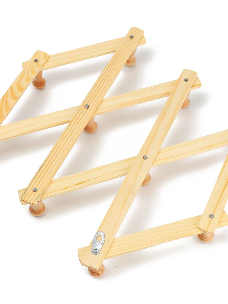 Colgador De Pared, Perchero De Bambú, Extensible. 2