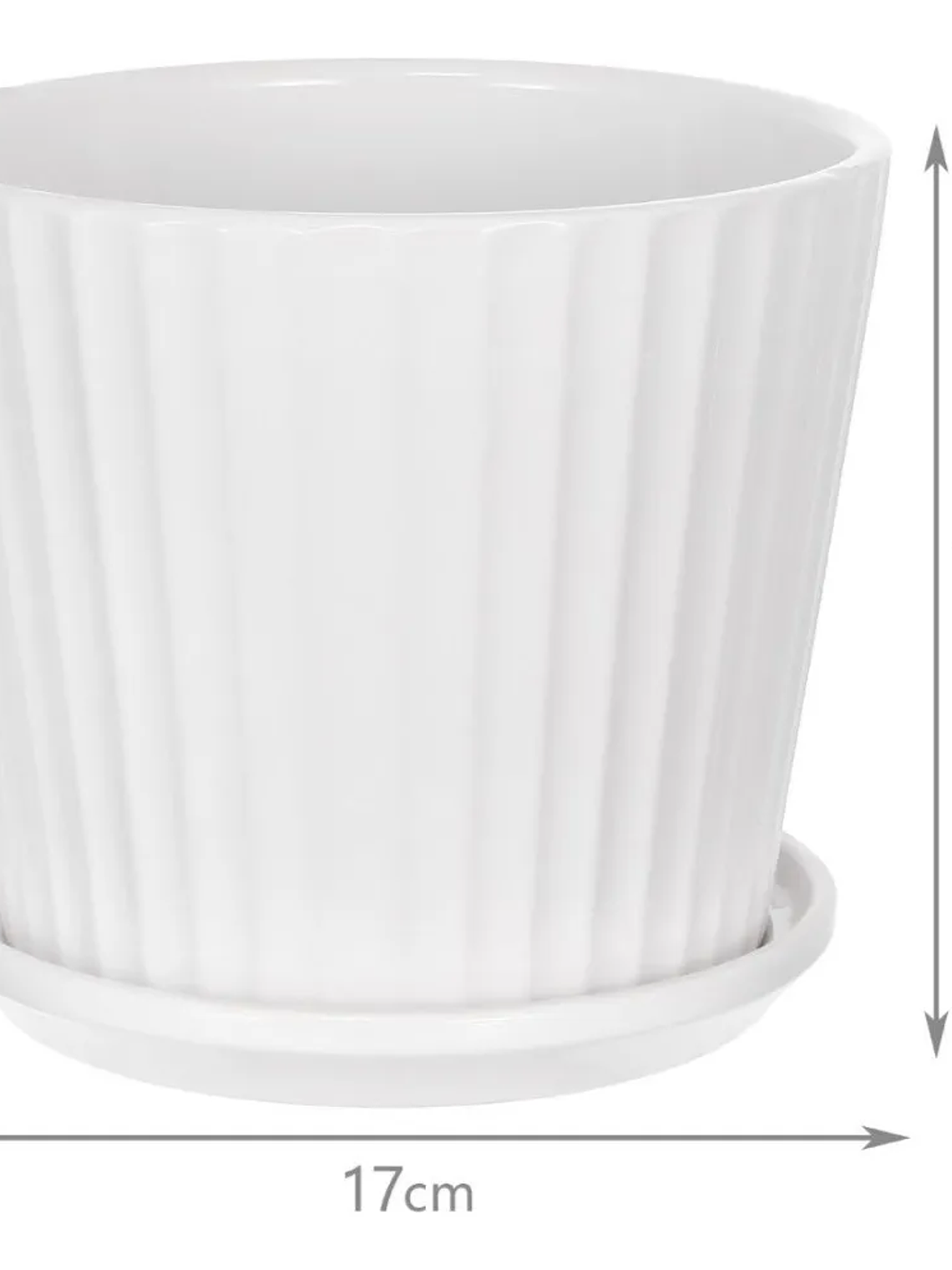 Macetero De Ceramica Con Plato, Por unidad 2