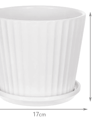 Macetero De Ceramica Con Plato, Por unidad