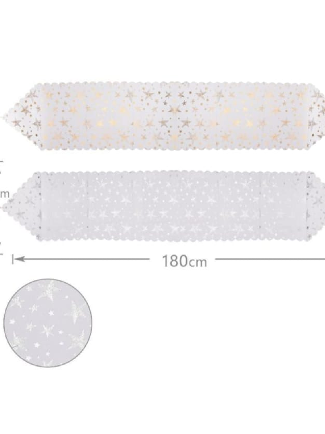 Camino De Mesa De Estrella Dorado y Plateado Decoracion de Navidad  2