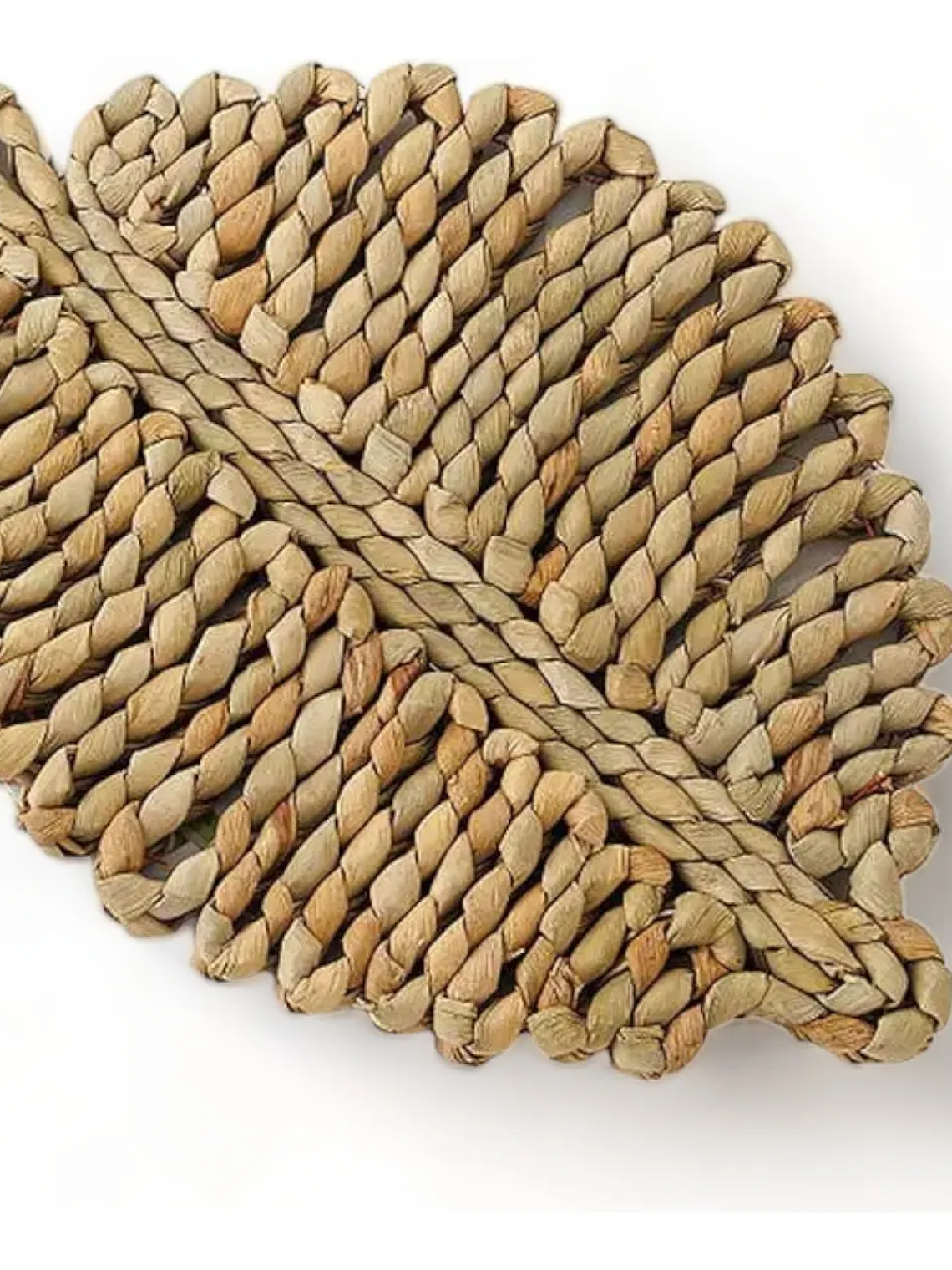 Individual De Fibra Natural Con Forma De Hoja 2