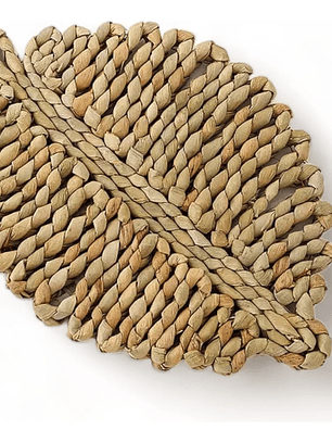 Individual De Fibra Natural Con Forma De Hoja