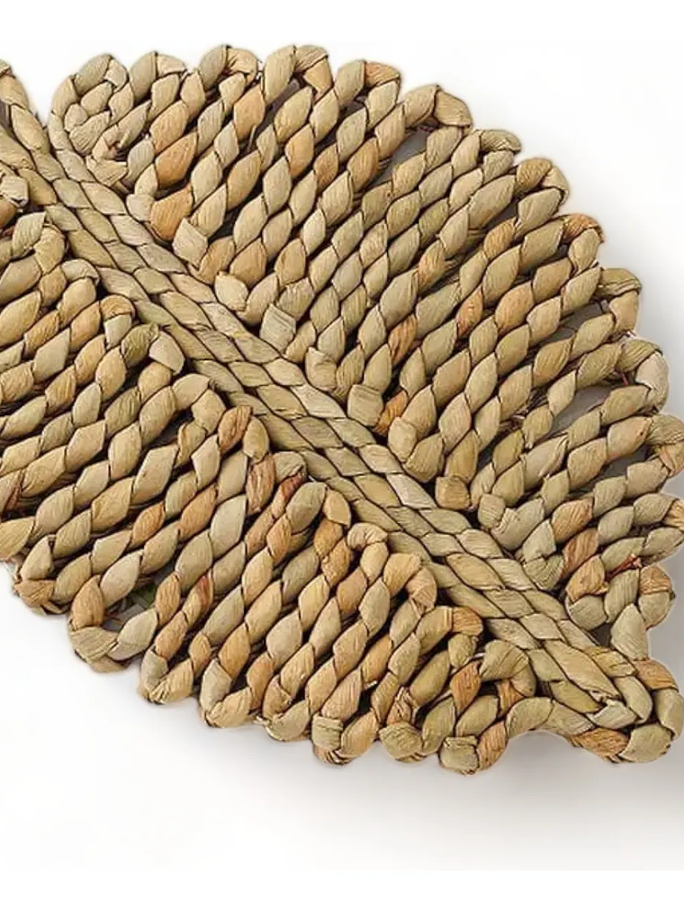Individual De Fibra Natural Con Forma De Hoja 2