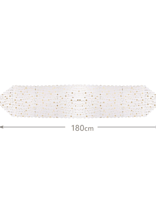 Camino De Mesa De Estrella En Dorado y Plateado