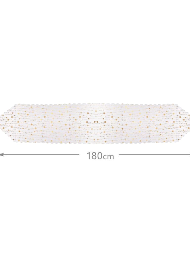 Camino De Mesa De Estrella En Dorado y Plateado 2