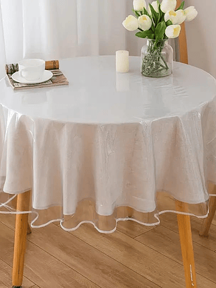 Mantel Redondo Transparente, Peva 140cm