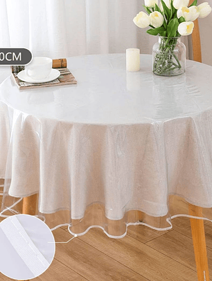 Mantel Redondo Transparente, Peva 140cm