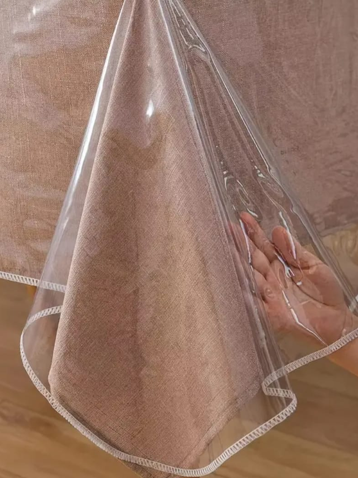 Mantel Redondo Transparente, Peva 140cm 4