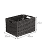 Canastas Organizadoras Tejidas De Mimbre Premium 40x30x25cm - Miniatura 2