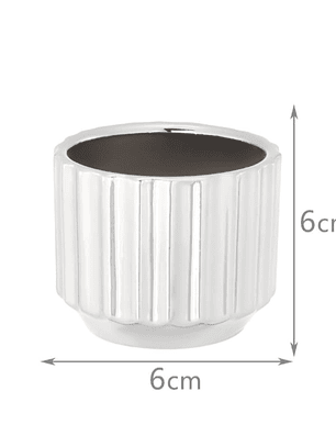 Macetero De Cerámica, Redondo, Pack De 6 Surtidos.