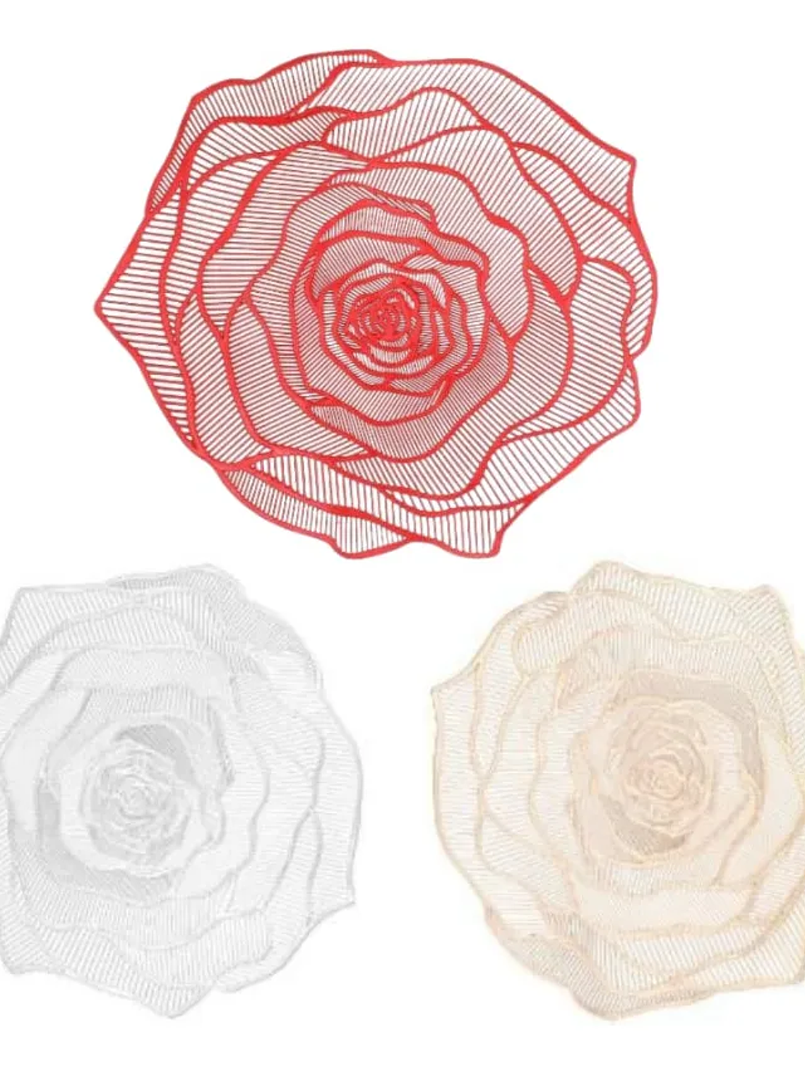 Pack De 6 Individuales De Mesa Diseño Flor En Pvc 38cm 1