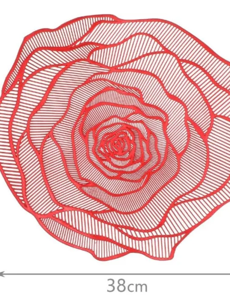 Pack De 6 Individuales De Mesa Diseño Flor En Pvc 38cm 4