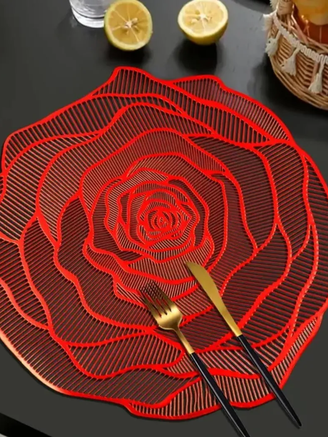 Pack De 6 Individuales De Mesa Diseño Flor En Pvc 38cm 5