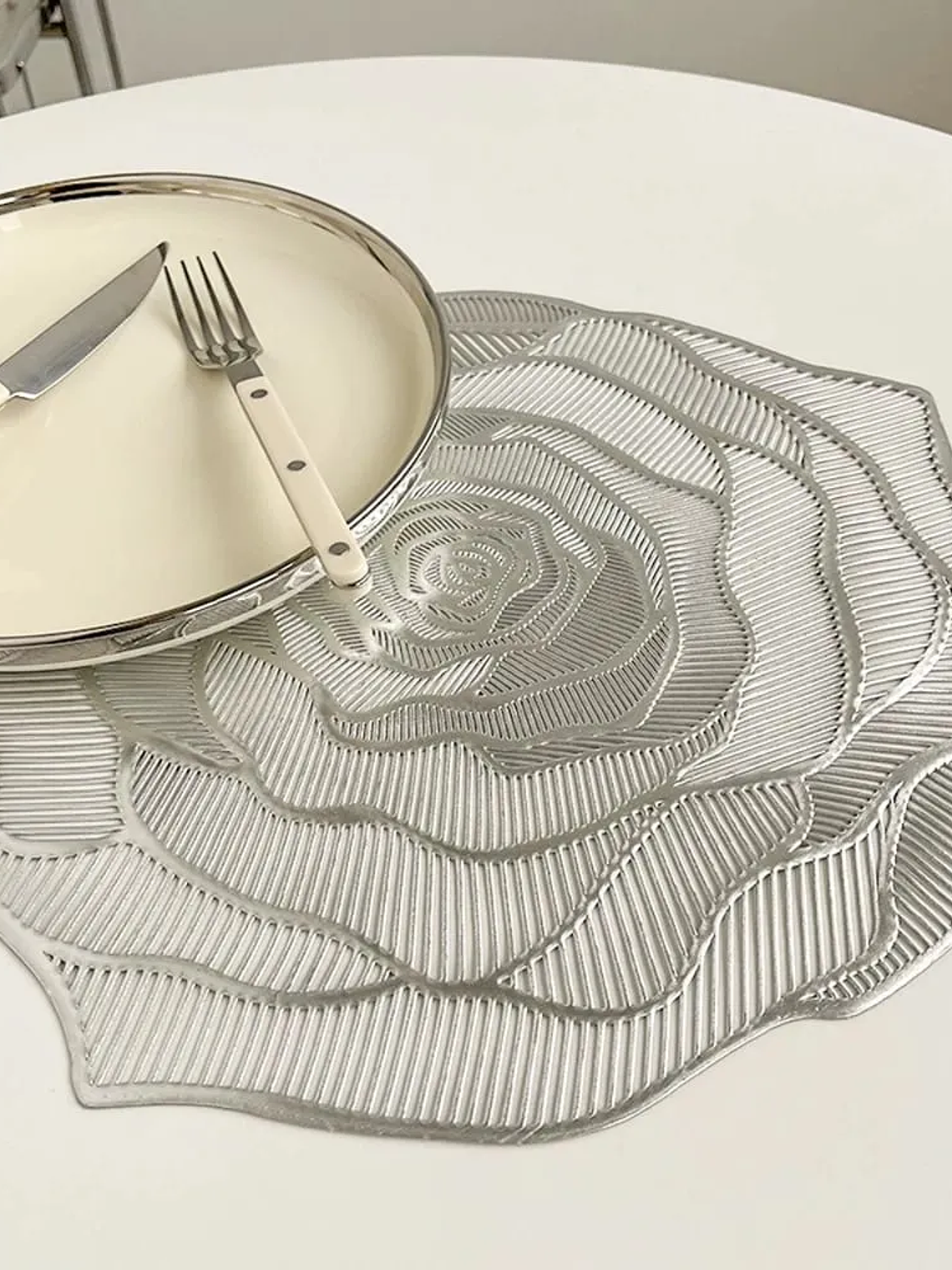 Pack De 6 Individuales De Mesa Diseño Flor En Pvc 38cm 6